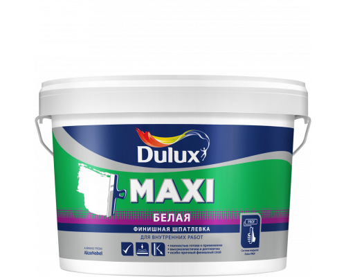 Шпатлевка финишная для внутренних работ  мелкозернистая  Dulux Maxi 2,5л.