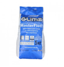 Шпатлевка гипсовая для швов GLIMS MasterFlott белая 5 кг.