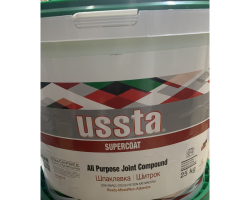 Шпатлевка готовая полимерная финишная USSTA Шитрок белый 25 кг.