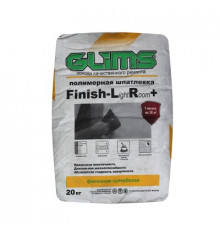 Шпатлевка полимерная финишная GLIMS Finish-LightRoom+ супербелая 20 кг.