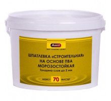 Шпатлевка строительная Аквест-70 Мастер на основе ПВА 3 кг.