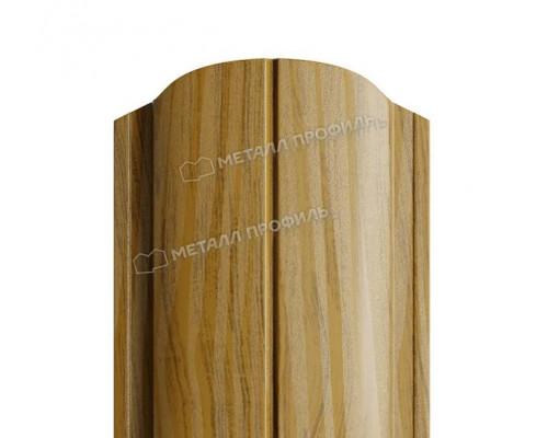 Штакетник металлический Металл Профиль Ellipse-O 126 мм. Ecosteel_Т Золотой Дуб 0,5 мм.