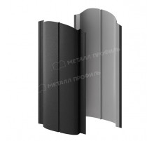 Штакетник металлический Металл Профиль ELLIPSE-O 126 мм. VALORI DarkGrey Темно-серый 0,5 мм.