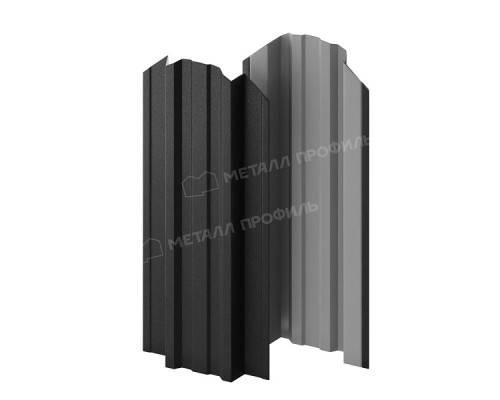 Штакетник металлический Металл Профиль TRAPEZE-O 118 мм. VALORI DarkGrey Темно-серый 0,5 мм.