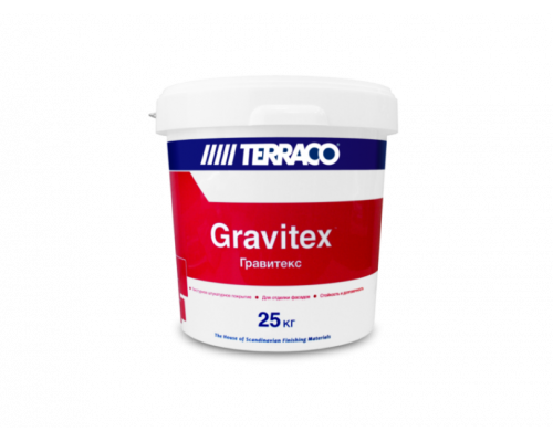 Штукатурка декоративная акриловая Gravitex XL 1,5 мм. с текстурой " Короед" 25 кг. Terraco