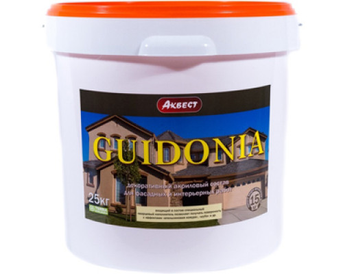 Штукатурка декоративная акриловая GUIDONIA 25 кг. Аквест 