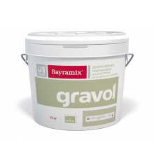 Штукатурка декоративная акриловая камешковая Bayramix Gravol 2.5 "шуба" белая 15 кг. 