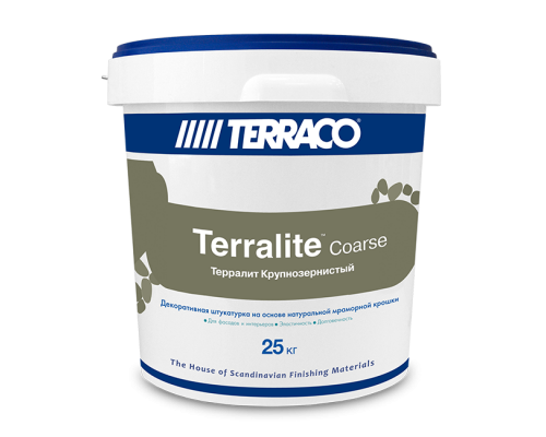 Штукатурка декоративная акриловая с мраморной крошкой Terraco Terralite Coarse 2 мм. 15 кг.