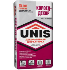 Штукатурка декоративная фракция 0,5 - 2 мм. Unis / Юнис Короед-Декор 25 кг.