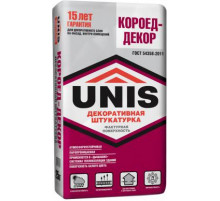 Штукатурка декоративная Крупнофракционная 1,5 - 3 мм. Unis / Юнис Короед-Декор 25 кг.