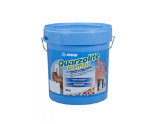 Штукатурка финишная для защиты и декорирования стен QUARZOLITE GRAFFIATO 1,2мм.База P 20кг. Mapei