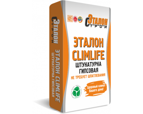 Штукатурка гипсовая "Эталон ClimLife" серая 30 кг.