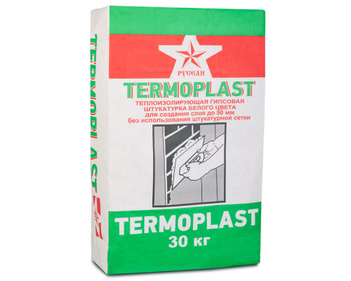 Штукатурка гипсовая Termoplast-2 белый 30 кг. Русеан