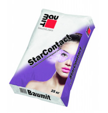 Штукатурно-клеевая смесь цементная для теплоизоляции Baumit StarContact 0,6 мм. 25 кг.