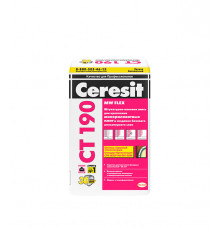 Штукатурно-клеевая смесь для минераловатных плит Ceresit CT-190 MW Flex Зима 25 кг.