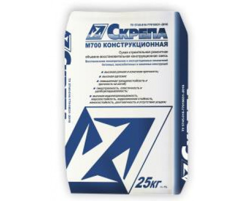 Смесь сухая ремонтная Скрепа М700 Конструкционная крафт-мешок 25 кг. Penetron