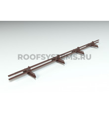 Снегозадержатель 37 х 18 мм. Roofsystems Promo ZN Smart RAL 8017 Коричневый шоколад 3000 мм.