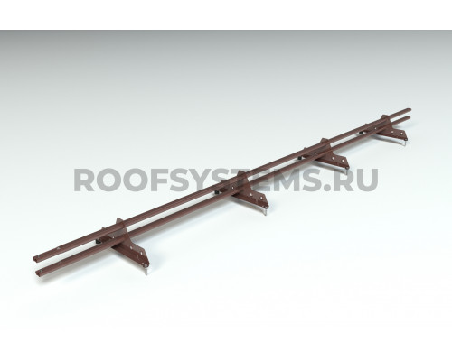 Снегозадержатель 37 х 18 мм. Roofsystems Promo ZN Smart RAL 8017 Коричневый шоколад 3000 мм.