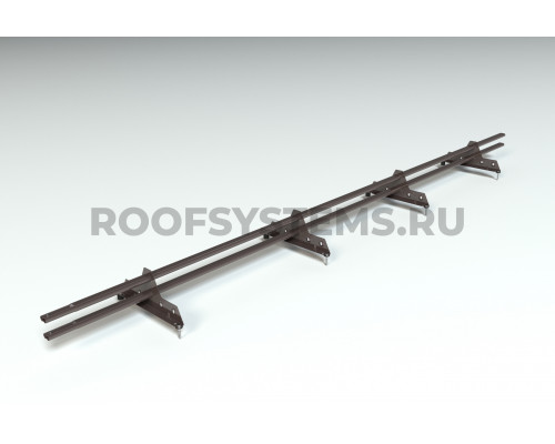 Снегозадержатель 40 х 20 мм. Roofsystems Promo ZN Next RAL 8019 Серо-коричневый 3000 мм.