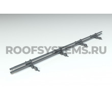 Снегозадержатель 45 х 25 мм. Roofsystems Prestige Master фальц RAL 7024 Серый графит 3000 мм.