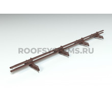 Снегозадержатель 45 х 25 мм. Roofsystems Prestige ZN Next RAL 8017 Коричневый шоколад 3000 мм.