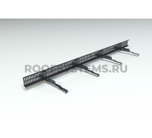 Снегозадержатель решетчатый PRESTIGE ZN на натуральную черепицу RAL 9005 Черный темный 2,5 м.