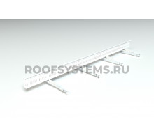 Снегозадержатель решетчатый PRESTIGE ZN на натуральную черепицу RAL 9010 Белый 2,5 м.