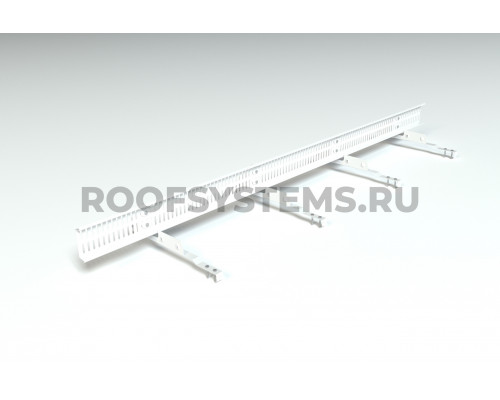 Снегозадержатель решетчатый PRESTIGE ZN на натуральную черепицу RAL 9010 Белый 2,5 м.