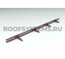 Снегозадержатель Roofsystems Prestige Master фальц 45 х 25 мм. RAL 8017 Коричневый шоколад 3 м.