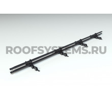 Снегозадержатель Roofsystems Prestige Master фальц 45 х 25 мм. RAL 9005 Черный темный 3 м.