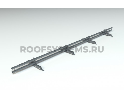Снегозадержатель Roofsystems Prestige NEXT фальц 45 х 25 мм. овал RAL 7024 Серый графит 1,5 м.