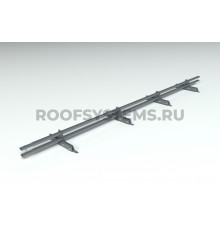 Снегозадержатель Roofsystems Prestige NEXT фальц 45 х 25 мм. овал RAL 7024 Серый графит 3 м.