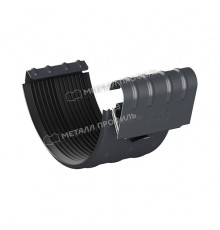 Соединитель желоба Металл Профиль Foramina PUR D125 RAL 7024 Серый графит
