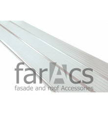 Софит металлический без перфорации FarAcs ПЭ 0,35-0,37 мм. 0,375 х 3000 мм. RAL 9003