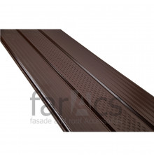 Софит металлический c центральной перфорацией FarAcs Premium Rooftop Matte 0,5мм. 0,375 х 2400 мм. RAL 8017