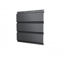 Софит металлический центральная перфорация 0,5 PurPro Matt 275 с пленкой RAL 9005 черный