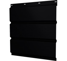 Софит металлический Классик центральная перфорация Grand Line Drap TX RAL 9005 черный 0,45 мм.
