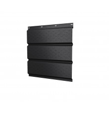 Софит металлический полная перфорация Grand Line Satin Matt с пленкой RAL 9005 черный 0,5 мм.
