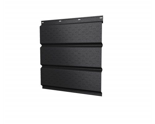 Софит металлический полная перфорация Grand Line Satin Matt с пленкой RAL 9005 черный 0,5 мм.