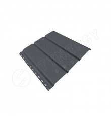 Софит металлический с центральной перфорацией Stynergy GRAPHITE45 RAL 7024 Серый графит 0,45 мм.