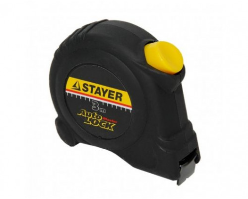 STAYER АutoLock 5м / 19мм рулетка с автостопом