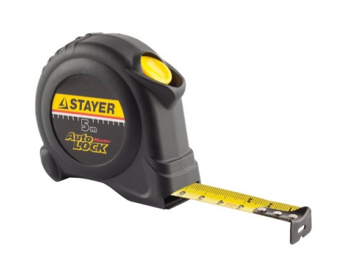 STAYER АutoLock 5м / 25мм рулетка с автостопом
