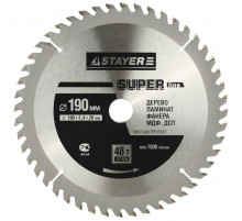 STAYER Super line 190 x 20мм 48Т, диск пильный по дереву, точный рез