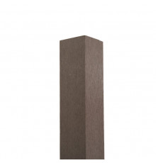 Столб для ограждений из ДПК Ecodecking Топ 100 x 100 x 3000 мм. Венге