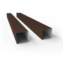 Столб Grand Line Colority Black 60 х 60 х 2,0 х 3000 мм. RAL 8017 Коричнревый шоколад