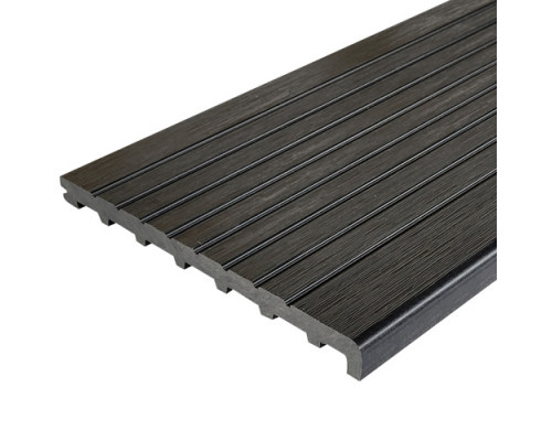 Ступень ДПК полнотелая Latitudo Step-320 Графит 320 х 24 х 4000 мм.