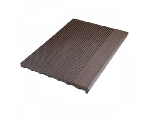 Ступень полнотелая из ДПК Ecodecking Некст 345 х 22 х 4000 мм. Шоколад