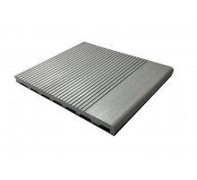 Ступень полнотелая из ДПК Ecodecking Техно 345 х 22 х 3000 мм. Серый