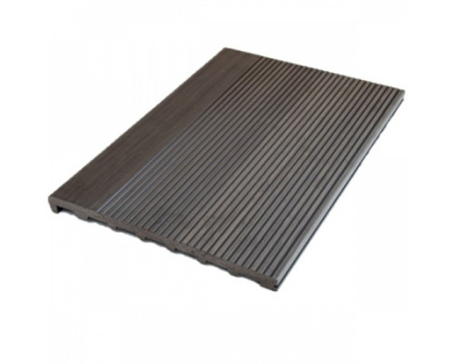 Ступень полнотелая из ДПК Ecodecking Техно 345 х 22 х 3000 мм. Венге