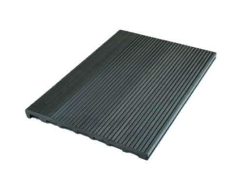 Ступень полнотелая из ДПК Ecodecking Техно 345 х 22 х 4000 мм. Графит